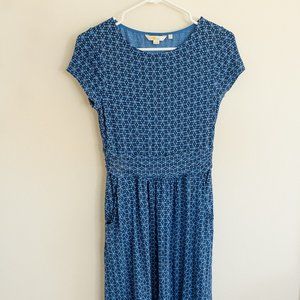 Boden Amelie SummerJersey Dress (Blue Stars)